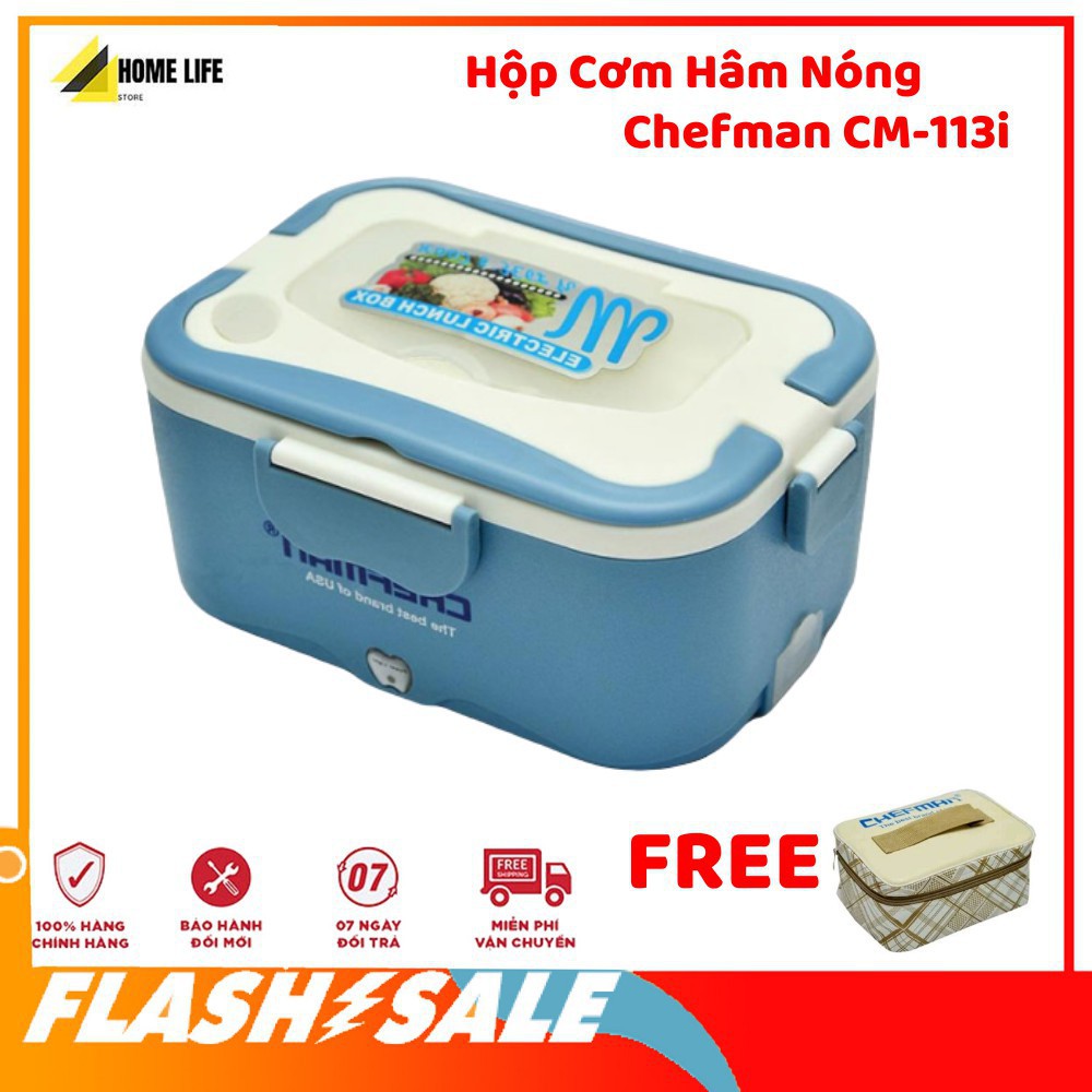 Hộp cơm giữ nhiệt chefman inox chính hãng kèm túi