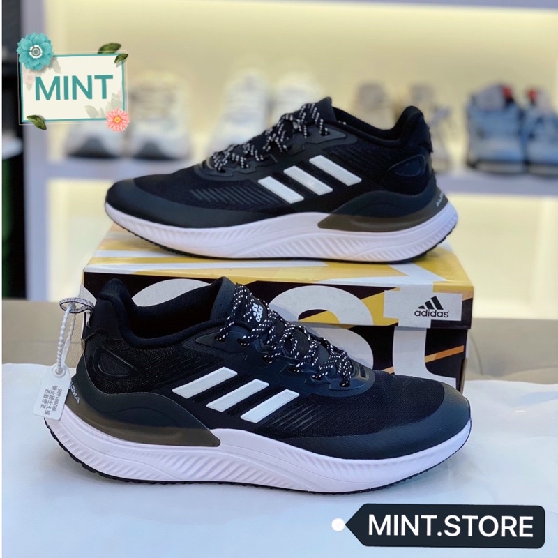Giày thể thao sneaker alphamagma đen sọc trắng
