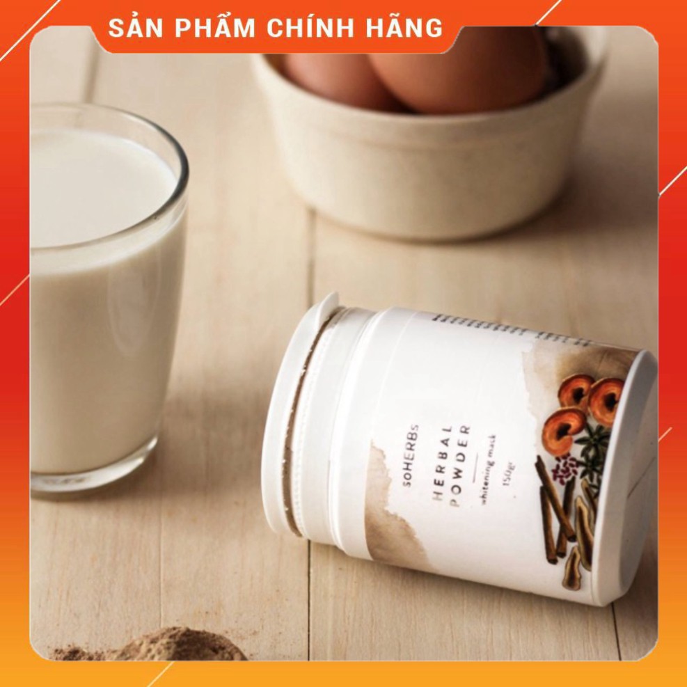 Bột tẩy tế bào chết soherbs bột thảo dược trắng da chính hãng