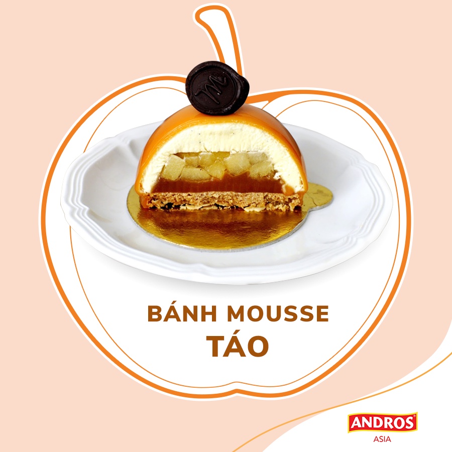 Mứt Làm Bánh Fruit Filling Andros Vị Táo Túi 1 Kg. Hàng công ty có sẵn giao ngay