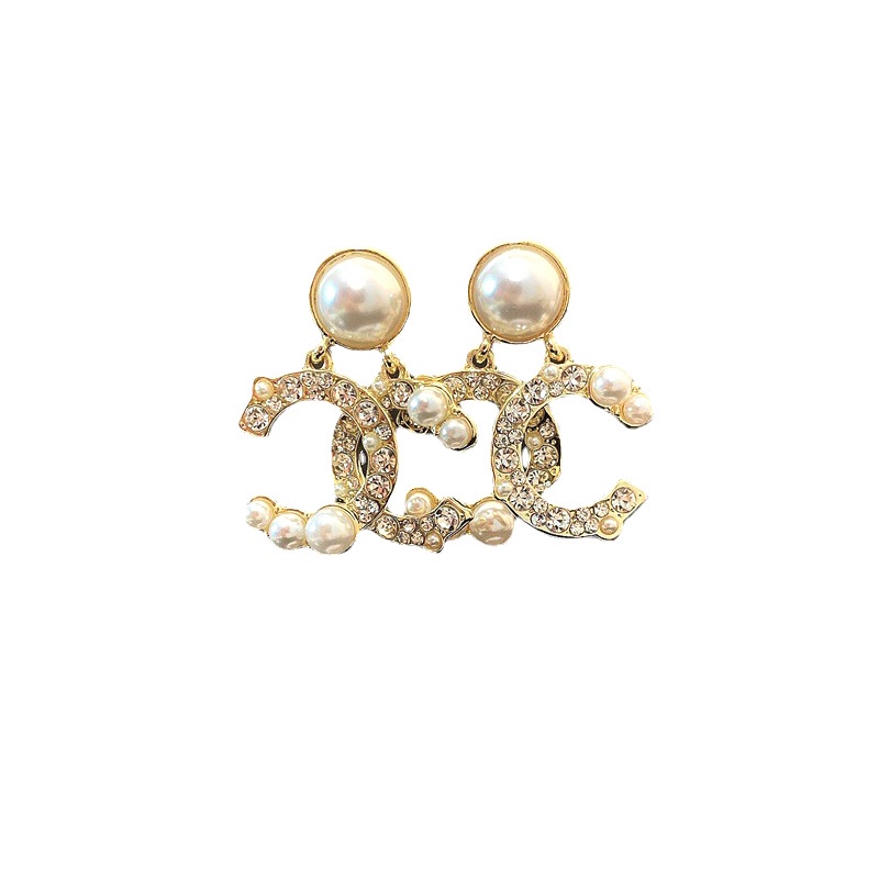 2022 Bông Tai Ngọc Trai Giả Hình Chữ C Sang Trọng Quý Phái Cho Nữ