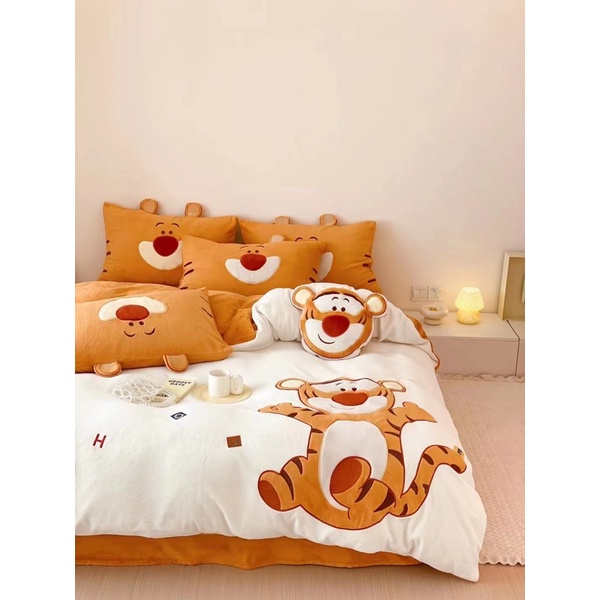 Set Bộ Vỏ Chăn Ga Gối Nỉ Nhung Mịn Siêu Cấp (shinbedding)