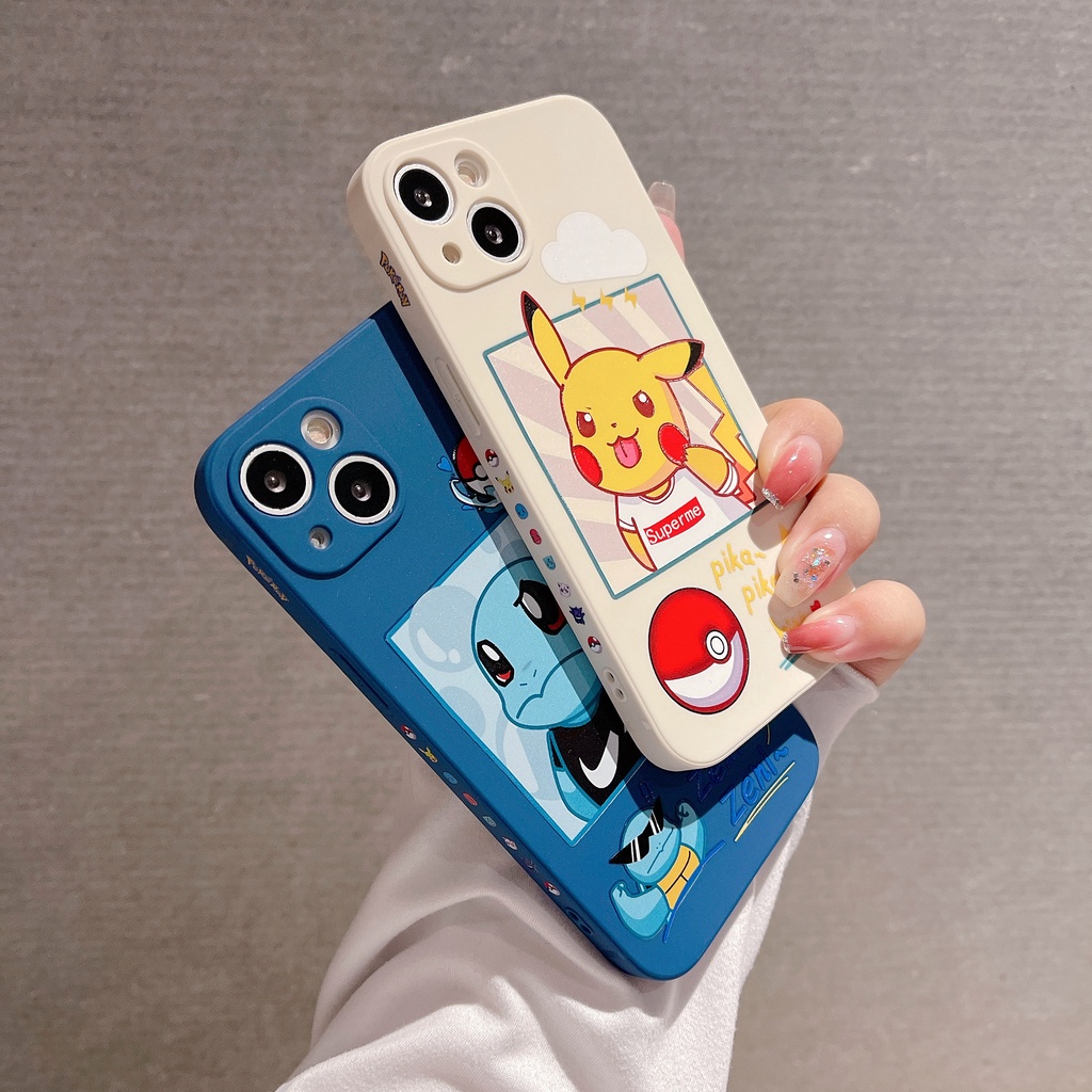 Ốp Điện Thoại In Hình Pikachu Cho iPhone13Pro iP12Pro XS iPhone11 13mini 13Promax 11 12 13 7p