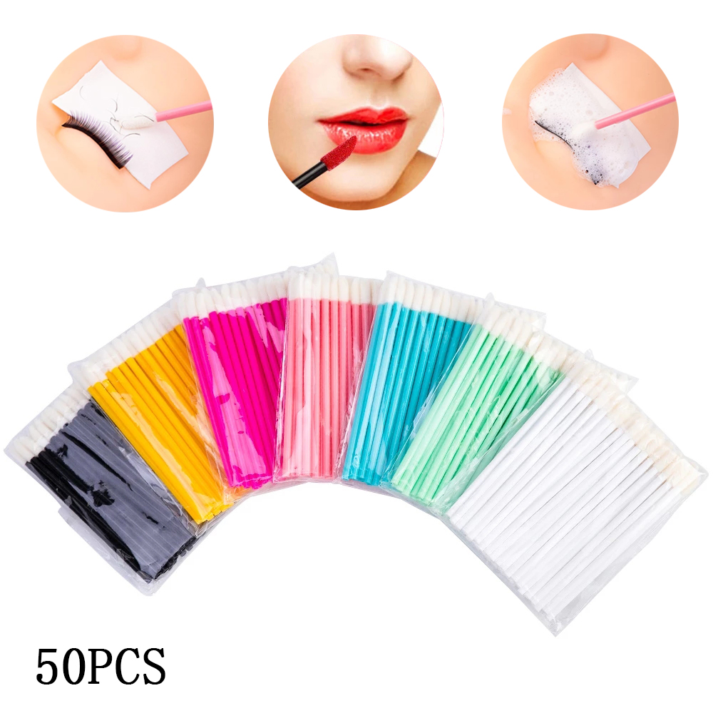 [Hàng mới về] Túi 50 cọ trang điểm đa dụng dùng một lần tiện lợi