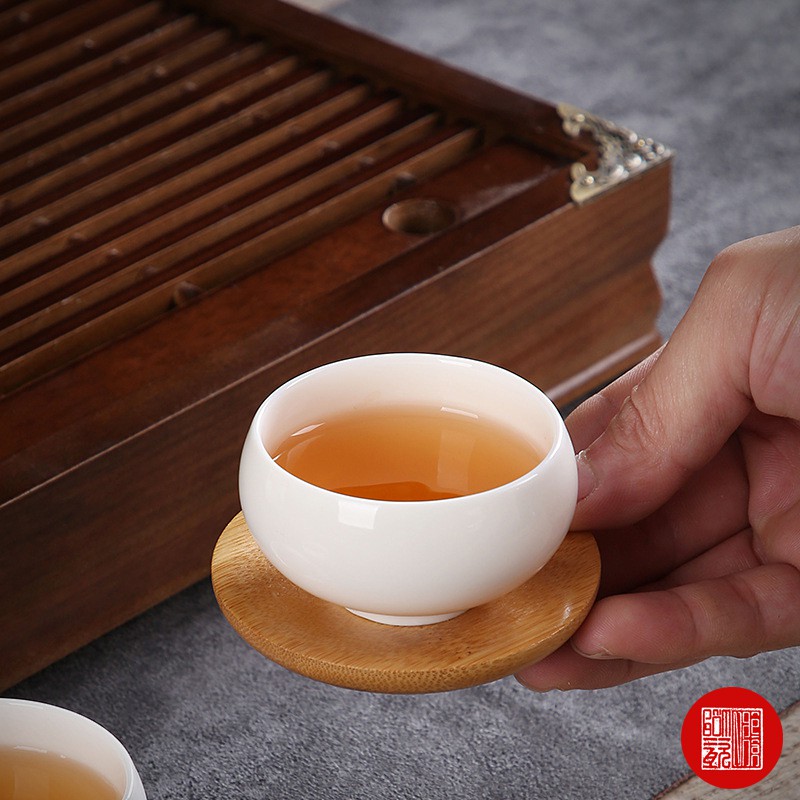 Đế Lót Ly cốc chén bằng tre hình đia đường kính 8cm