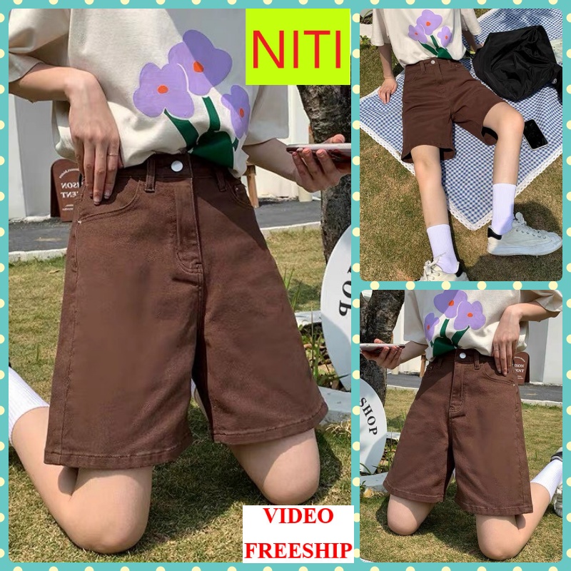 [VIDEO+FREESHIP ] QUẦN JEANS NGỐ LỬNG NỮ LƯNG CAO LAI CUỐN MÀU NÂU BÒ MỀM MỊN MÁT CAO CẤP XỊN SÒ NITIQC SIÊU HOT HIT