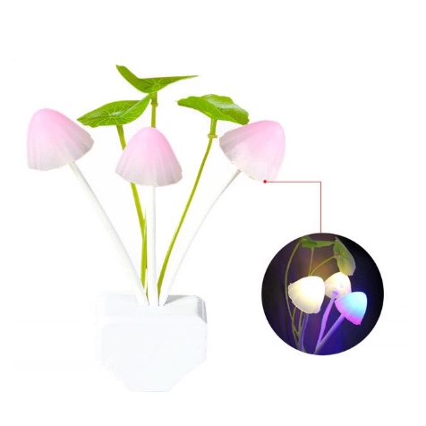 Đèn ngủ LED hình nấm với phích cắm nguồn US