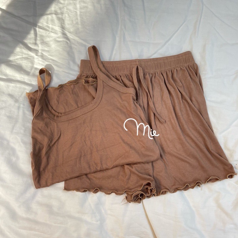 BỘ NGỦ HAI DÂY NỮ COTTON MIE LOVE