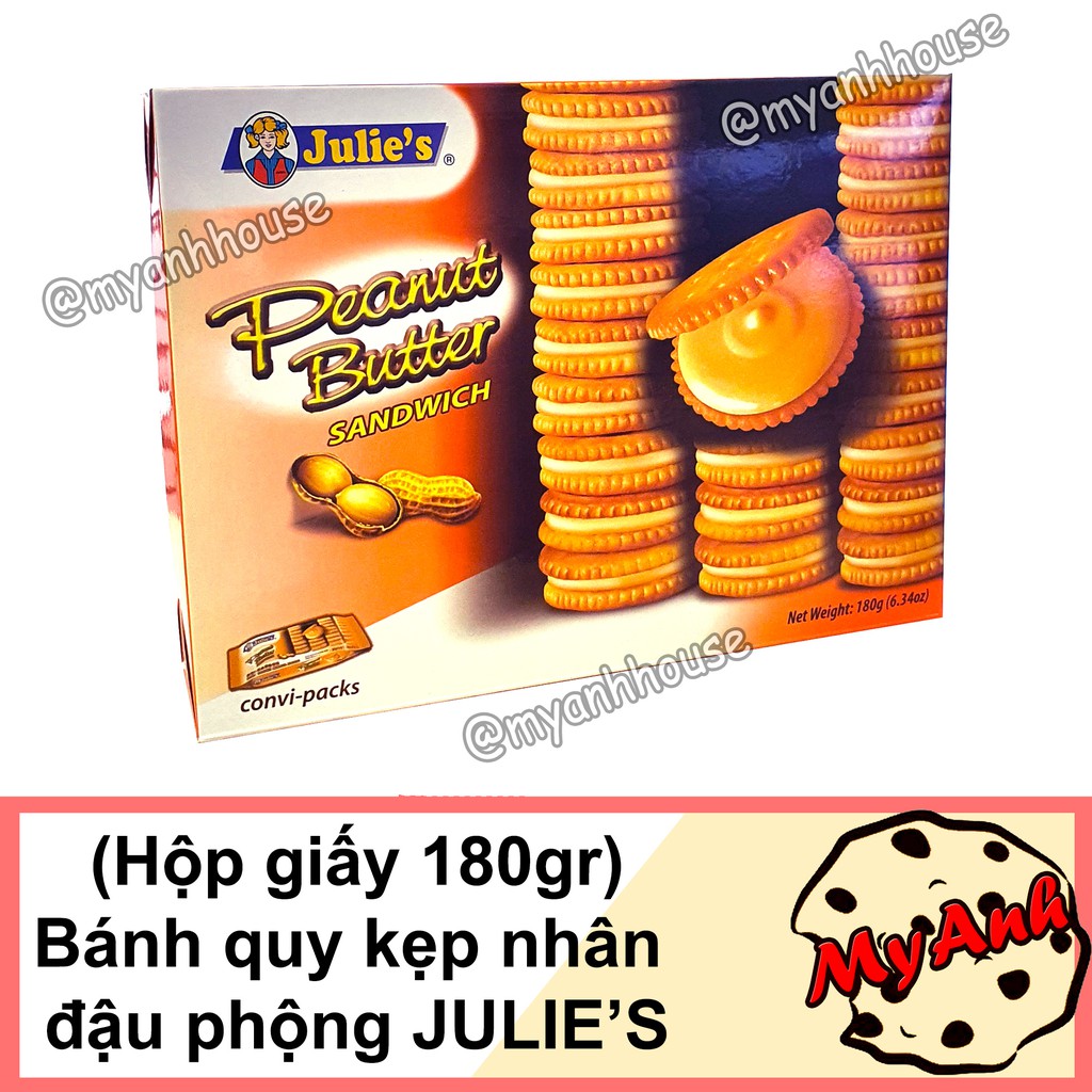 BÁNH QUY NHÂN BƠ ĐẬU PHỘNG PHÔ MAI JULIE’S DATE T2/2022