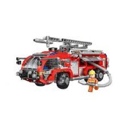 (XẢ KHO) Trò chơi lego xe cứu hoả 767 chi tiết có sách hướng dẫn, giúp bé từ bỏ thói quen chơi điện thoại, máy tính ipad