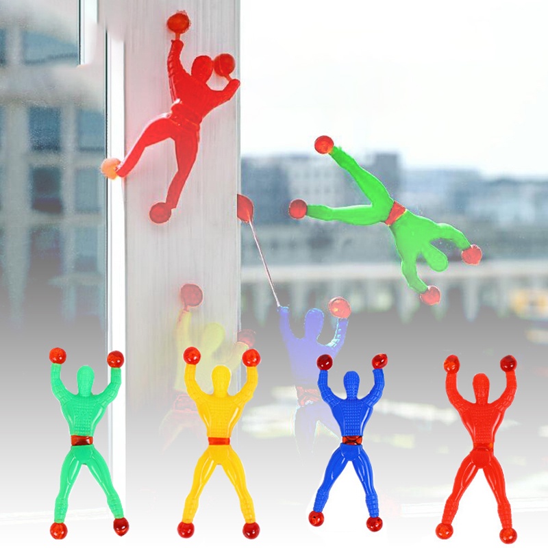 Bộ 5 Đồ Chơi Hình Người Nhện Leo Tường / Cửa Sổ Độc Đáo Cho Bé Trai
