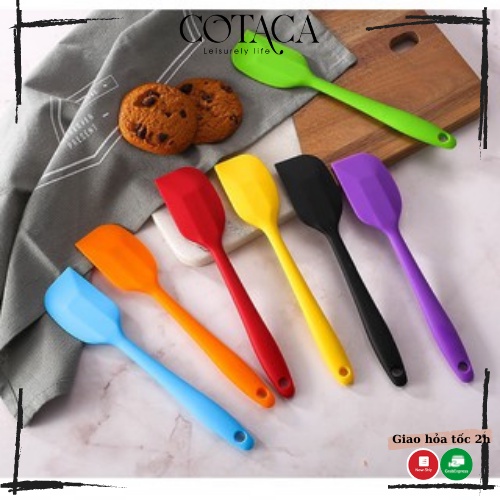 Dụng cụ làm bánh Spatula phới trộn bột, phới dẹt silicone tiện dụng