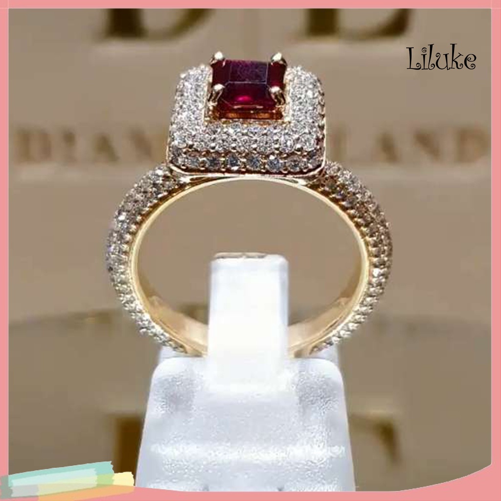 Nhẫn Hợp Kim Đính Đá Nhiều Màu Kiểu Dáng Thời Trang Cho Nữ