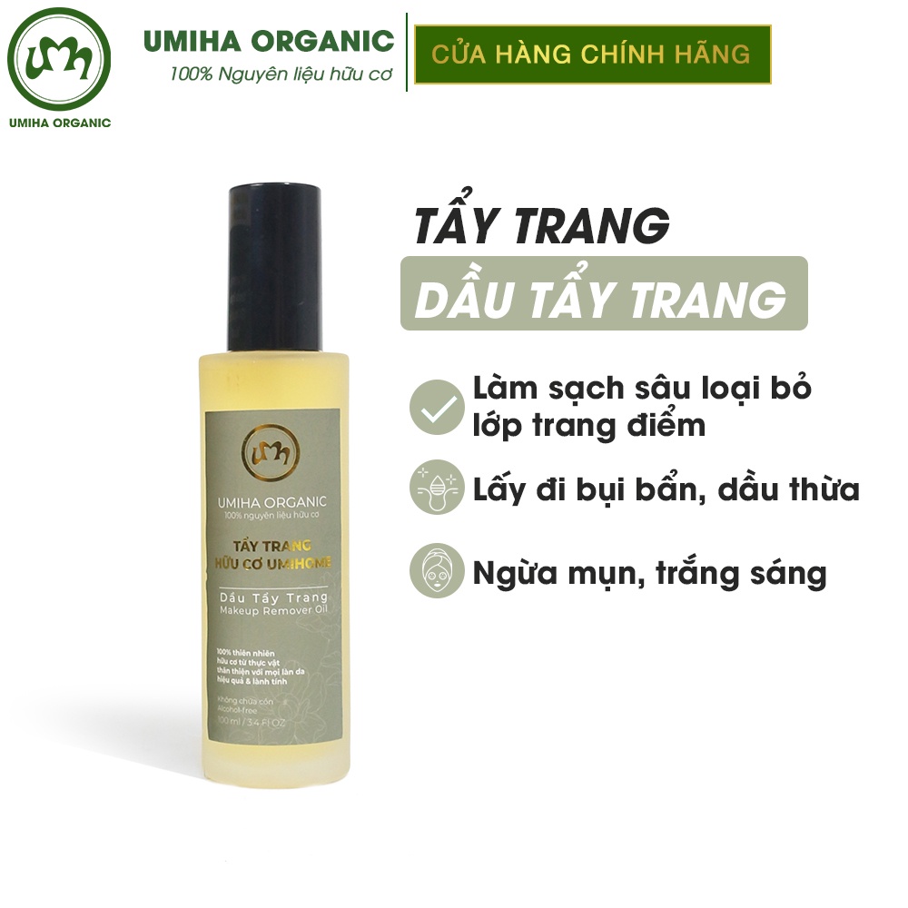 Dầu tẩy trang hữu cơ UMIHOME 50/100ml làm sạch da, mền mịn