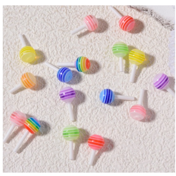 LẺ 1 CÁI charm kẹo mút trang trí nail LẺ 1 CÁI