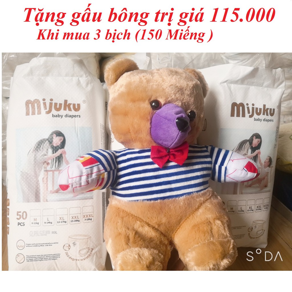 [Tặng gấu bông] Bỉm Quần Mijuku M150, L150, XL150, XXL150