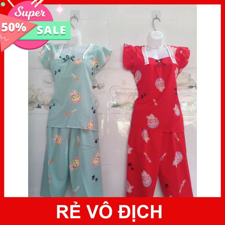 Đồ Bộ ✨SALE GIÁ GỐC✨ chất lụa hàn châu xịn vải mịn mát [dưới 55kg] sale duy nhất 20sp