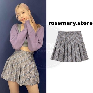 Váy xếp ly sọc tím Rose Blackpink