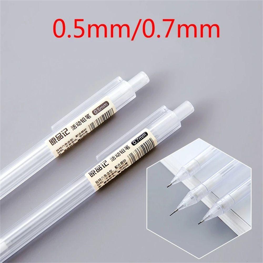 AUGUSTINA Set 2 Bút Chì Bấm 0.5 / 0.7mm Trong Suốt