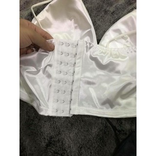 Áo bra lụa bản to móc cài sau
