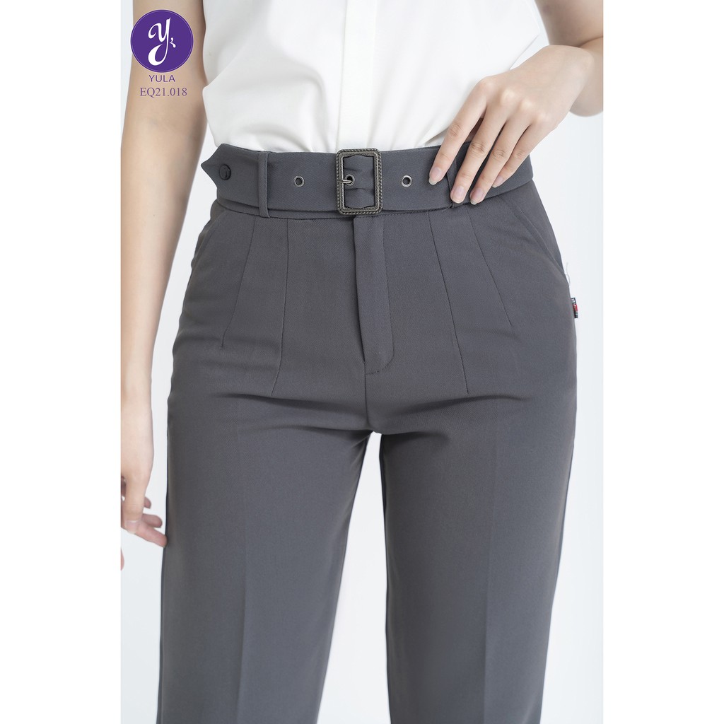 Quần Tây Nữ Đai Vải Khoá Vuông Kim Loại Sang Trọng Dáng Âu Công Sở Vải Co Giãn Nhẹ Q21.05 | BigBuy360 - bigbuy360.vn