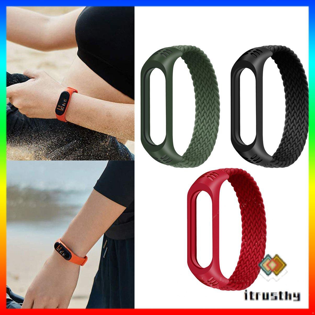 1 Dây Đeo Sợi Nylon Cho Đồng Hồ Thông Minh Xiaomi Mi Band 3 4 5