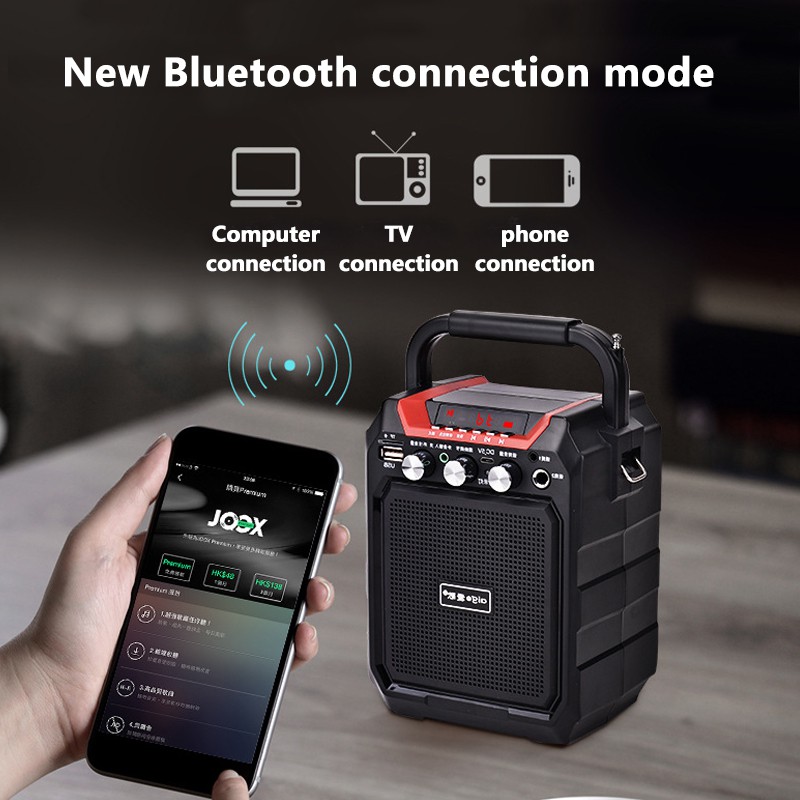 Loa Bluetooth S15 âm thanh nổi 3D không dây AUX FM micro điều khiển từ xa loa siêu trầm