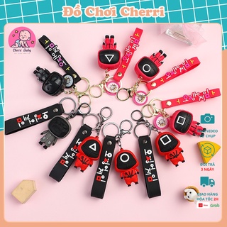 Squid Game Móc khóa hoạt hình trong phim Trò Chơi Con Mực 2021 - Đồ chơi Cherri