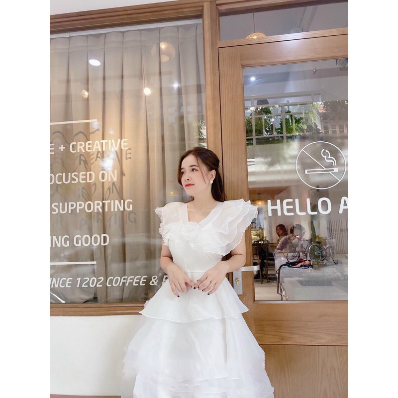 đầm xoè phồng bèo cực xinh