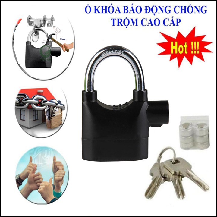 [Tặng Khẩu Trang] Ổ khóa cửa chống trộm có chuông báo động Alam Clock - Shop Hàng Cực Rẻ