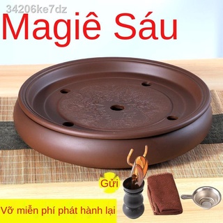 ○✆Bộ ấm chén, ấm trà, khay trà, bộ ấm trà Kungfu cát tím, bộ ấm chén gốm sứ, bình rửa trà tròn, bình đựng nước, bộ ấm ch