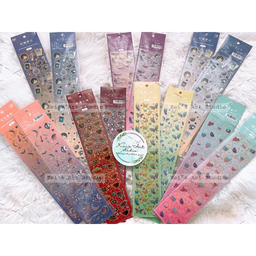 Sticker trang trí toploader: kuromi, melody, confetti, gấu, bướm, hoa dễ thương