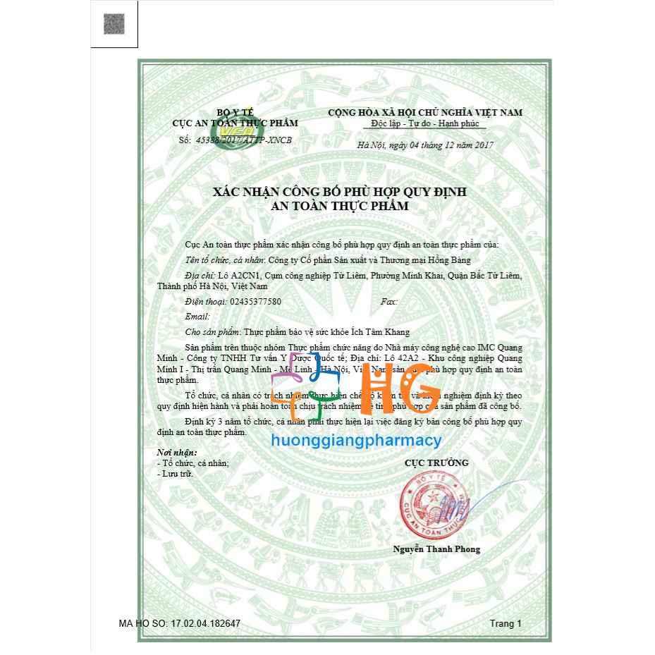 Ích tâm khang - Tăng cường sức khỏe tim mạch, huyết áp, tuần hoàn (Hộp 30 viên)