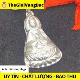 Mặt dây chuyền bạc tượng phật quan âm