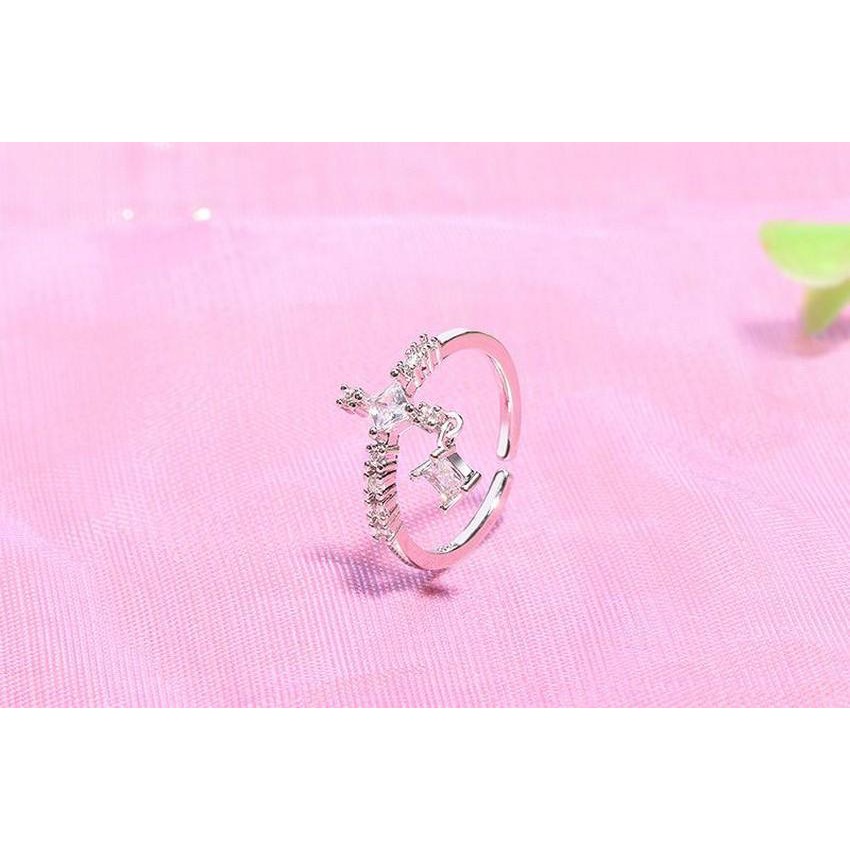 Nhẫn đính đá sang trọng Aura phụ kiện phong cách Hàn Quốc dễ thương