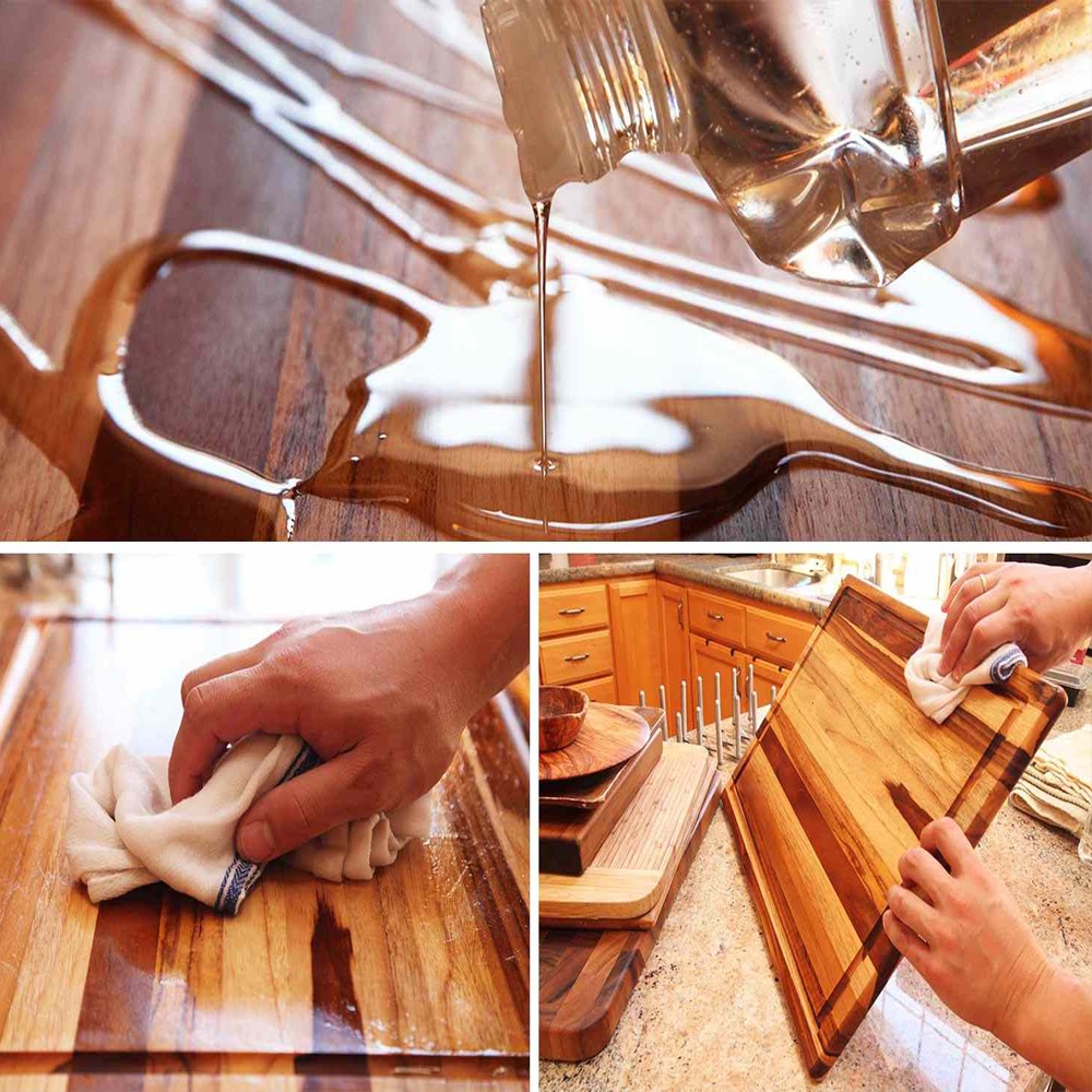 Thớt gỗ teak hình vuông kích thước 45 cm dày 32mm - Thớt gỗ hàng xuất khẩu châu Âu đảm bảo an toàn sức khỏe
