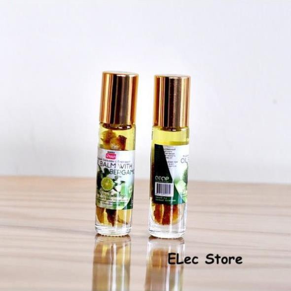 Bộ 12 chai dầu gió thảo mộc Thái Lan hương cam Bergamot Thái Lan (Mỗi chai 8ml)