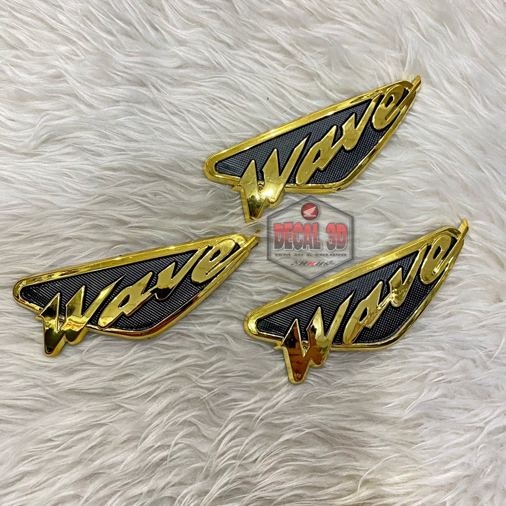 Tem mặt nạ wave thái xi vàng cực đẹp chất liệu nhựa cứng dán xe Honda WAVE nhỏ