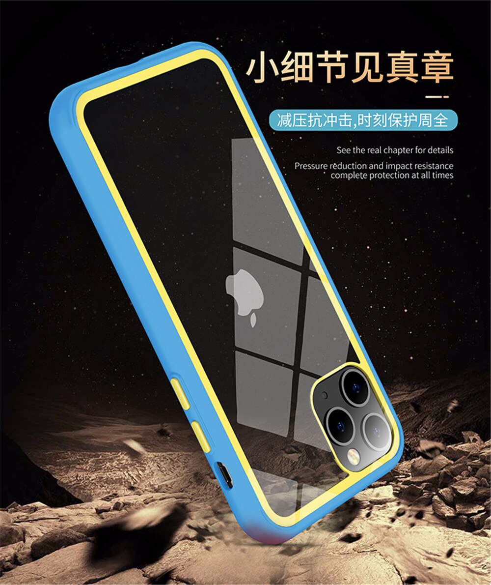 Ốp Điện Thoại Cao Su Cứng Chống Sốc 2 Trong 1 Cho Iphone 11 Pro Xs Max Xr 6 6s 8 7 Plus Se 2020 | BigBuy360 - bigbuy360.vn