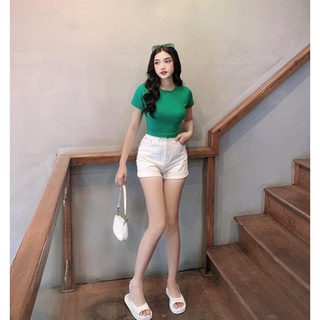 áo thun croptop basic dây cột dây lưng chất borip thái xịn đẹp ạ ( hình thật kèm video)