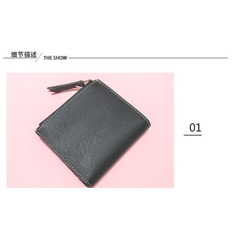 Ví Ngắn Mỏng Đựng Tiền Xu Có Khóa Kéo Dành Cho Nữ