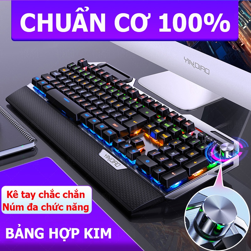 Bàn Phím Cơ Gaming YINDIAO K100 Blue Switch 104 Phím