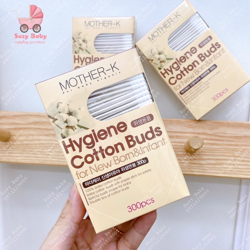 TĂM BÔNG SƠ SINH 1 ĐẦU XOẮN MOTHER-K HÀN QUỐC (300C)