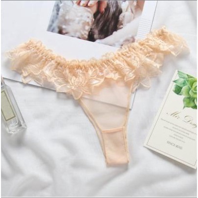 Quần Lót Lọt Khe Lưng Thấp Siêu Mỏng Không Đường May Thêu Họa Tiết Nhiều Màu Tùy Chọn Quyến Rũ Cho Nữ 2life