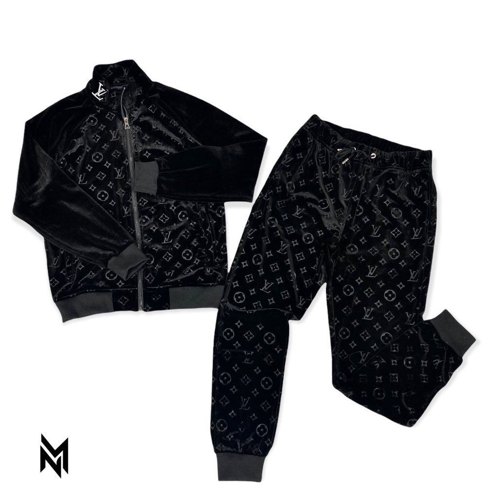 Bộ nỉ nhung thể thao eo vì chất nhung logo xịn sò, cam kết như ảnh