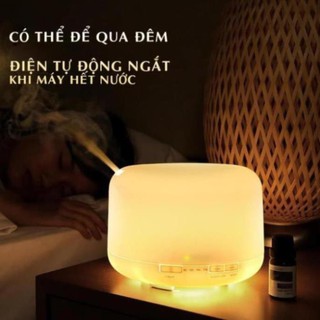 Máy Xông Tinh Dầu 600ml Đèn LED 7 Màu