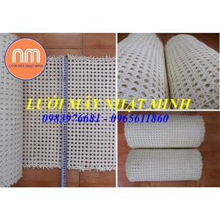 Lưới mây mắt cáo tự nhiên tẩy trắng khổ 0.6m loại sợi đẹp