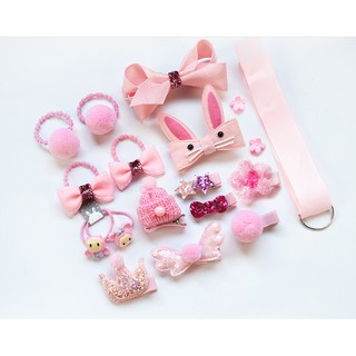Hộp kẹp tóc nơ Hàn Quốc set 18 cái (có Video)