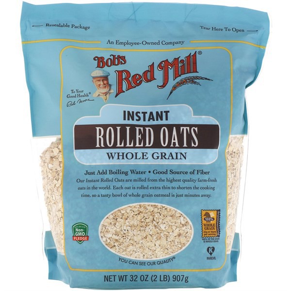 Yến Mạch Ăn Liền Organic Tự Nhiên Bob's Red Mill Rolled Oats Whole Grain Mỹ