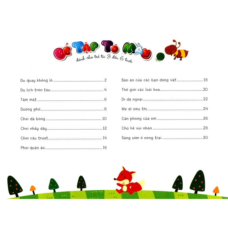 Sách Bé Tập Tô Màu (3-6 Tuổi) - Tập 6